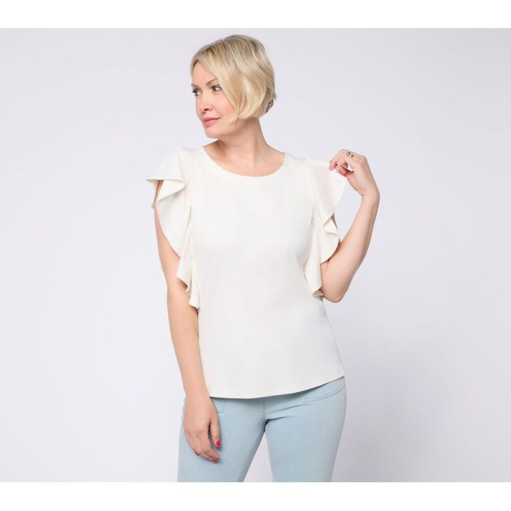 Belle by Kim Gravel Women's Top Sz S Make Your Selection: White